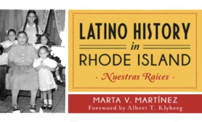 "Latino History in Rhode Island" book cover by Marta V. Martinez
