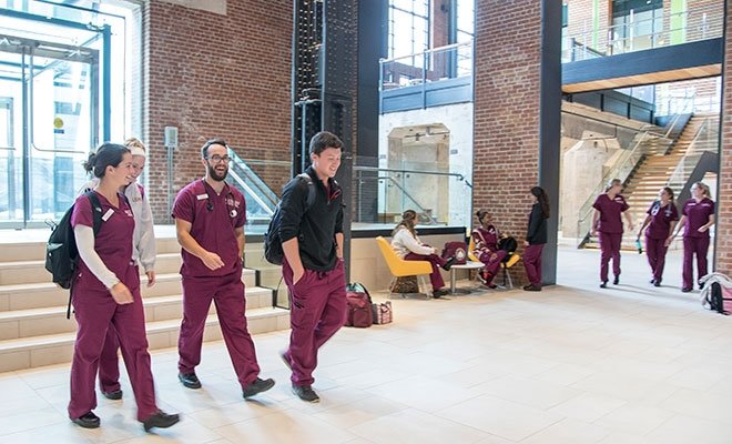 Students entering the Rhode Island Nursing Education Center