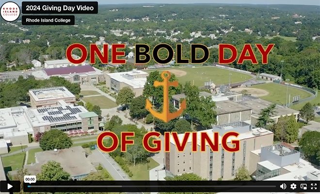2024 Giving Day video title screen still: One Bold Day of Giving