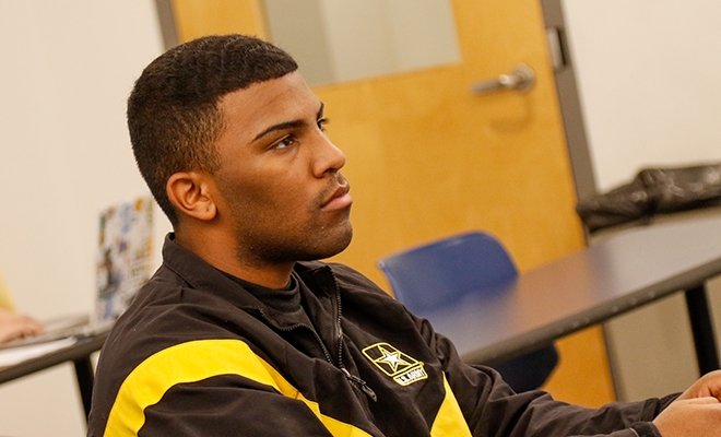 Accounting student in classroom