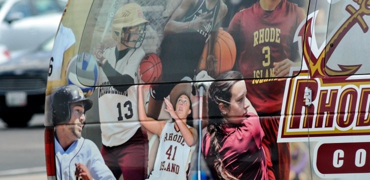 Collage of images of RIC athletes in action