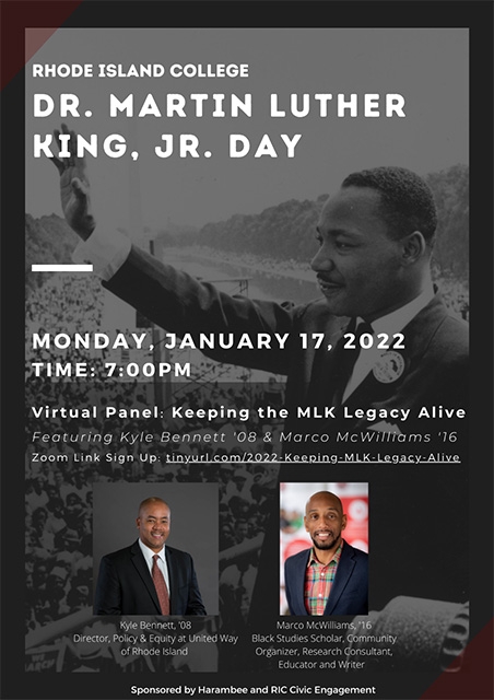 MLK virtual event flyer: Keeping the Legacy Alive