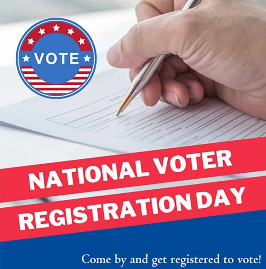 Voter Registration Day graphic banner