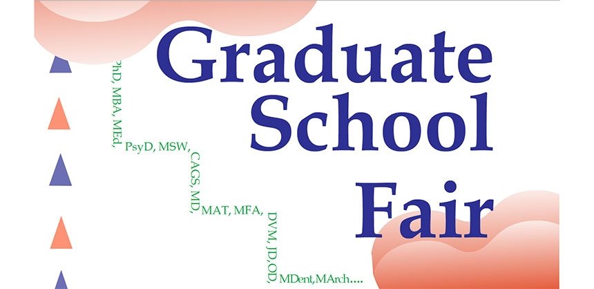 Graduate school fair promotional flyer