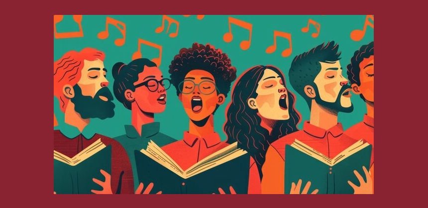 illustration of choral singers