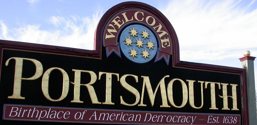 Portsmouth, RI welcome sign